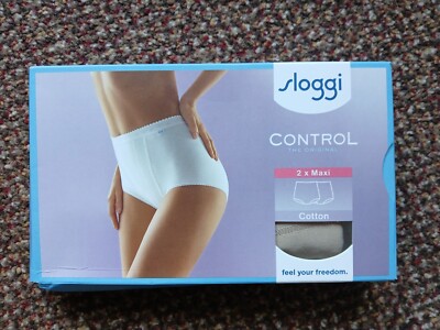 BN&B - Sloggi Control 2 X Maxi Cotton Briefs  SKIN  UK 12