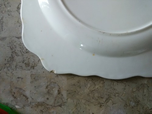 Crown Ducal BRISTOL PINK Square Chop Plate #762055 Gorgeous