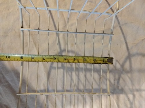 Vintage MidCentury Modern Round White Metal Plant Stand + steel wire rack atomic