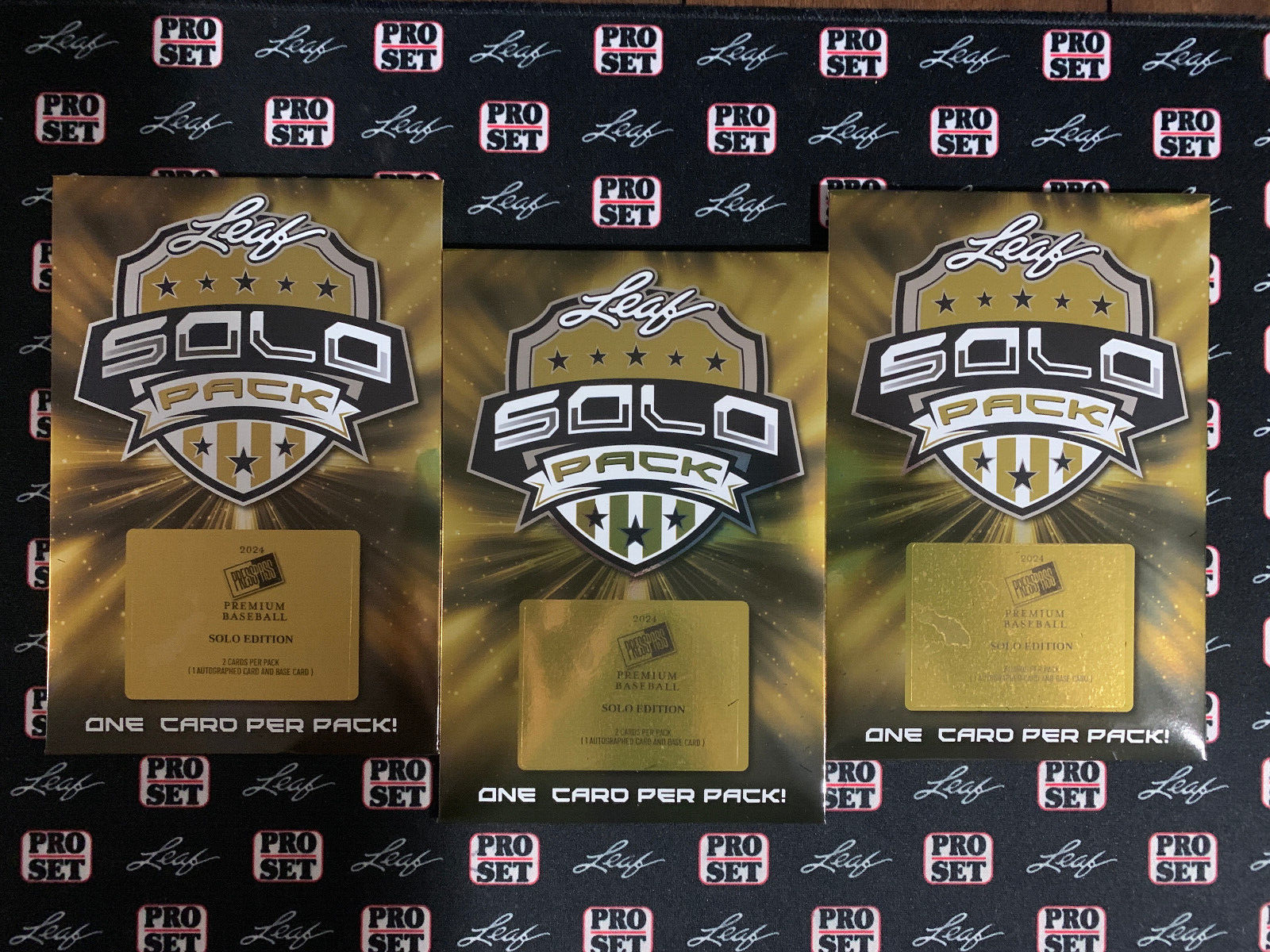 2024 Leaf Press Pass Premium Baseball Solo Edition Auto Per Hobby Pack Lot Of 3