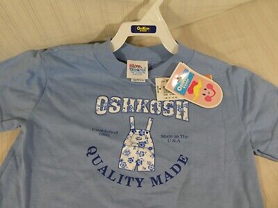 RARE Vintage Oshkosh BGosh 90s Spell Out Logo ''Quality Made'' Size 3T Blue NWT B3