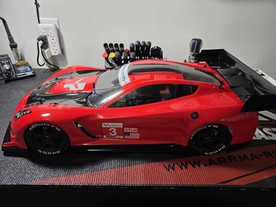 自動車 Carvette C7-R Chevrolet Corvette C7.R Custom Painted RC Body 1/8 (WB 14.17