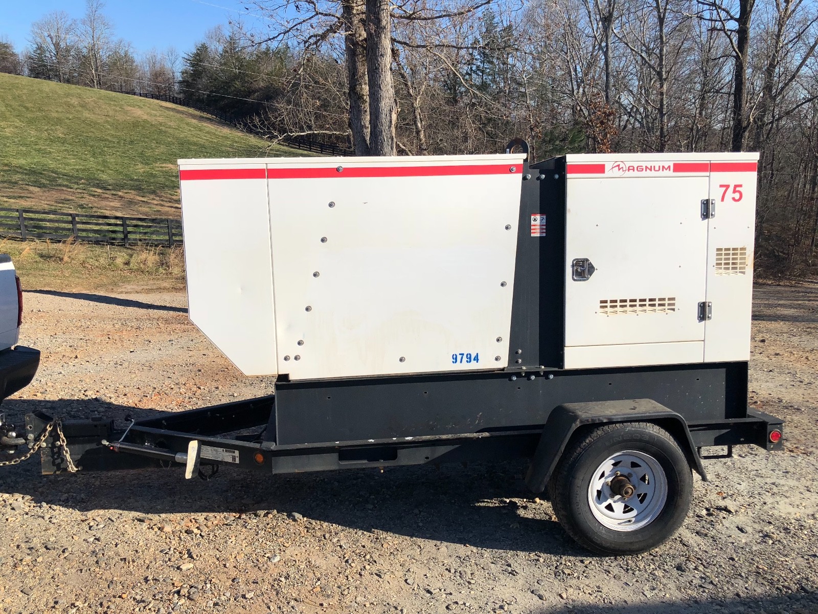 2014 70kw Mobile Diesel Generator single phase or three phase. 180gal tank
