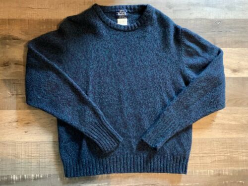 Vintage Woolrich 100% Wool Teal Purple Sweater SIZE XL