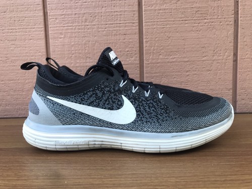 noriteart☆彡 Nike Free RN Distance 2 White Black Gray Women US 9 Athletic