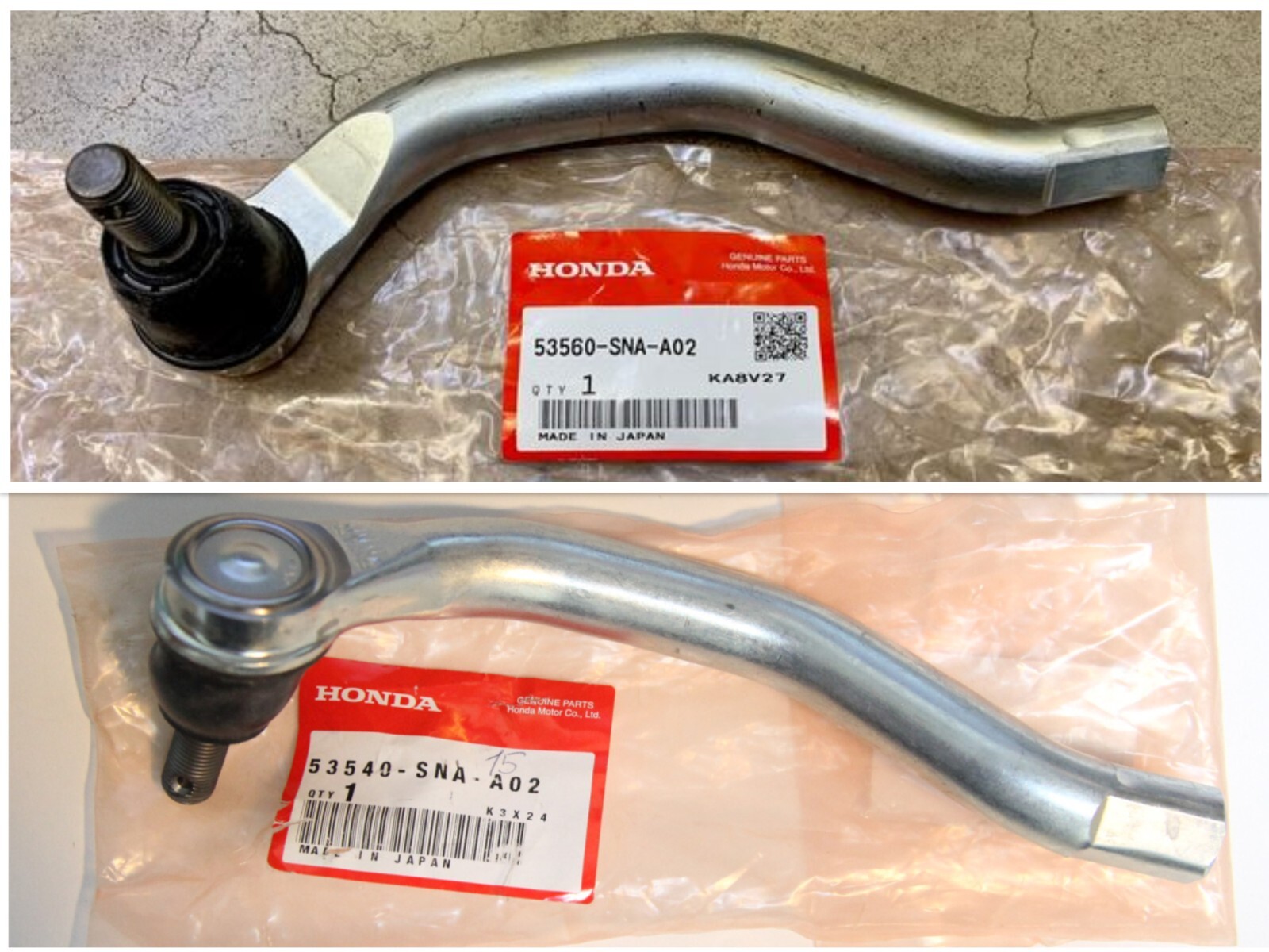 mihou　0504 Honda Left Right Outer Tie Rod Ends Pair 53540-S04-013 53560