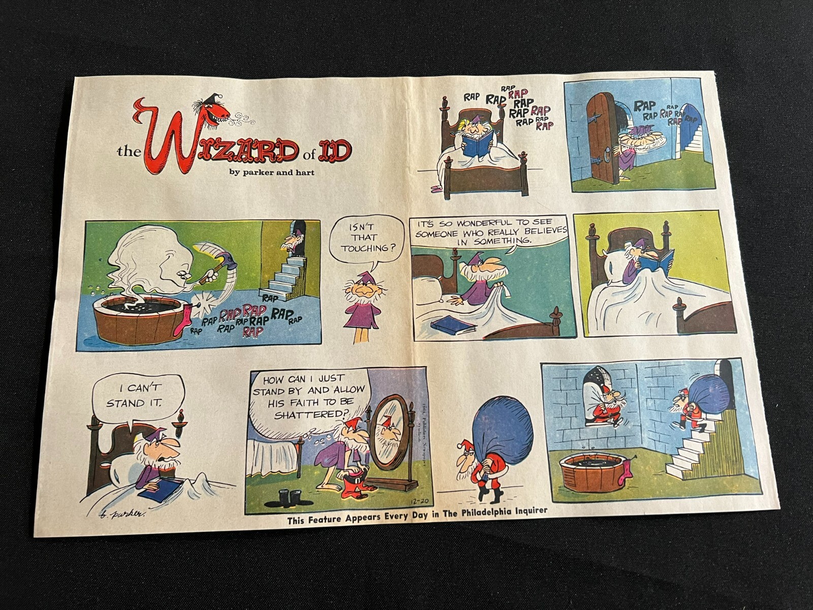 H01 THE WIZARD OF ID by Parker & Hart Lot of 3 Sunday Half