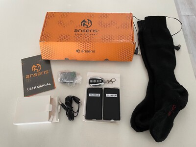Anseris Heated Socks with Remote control!- 36-40- New