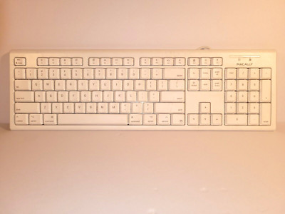 Macalley QKEY Wired USB Keyboard for Windows PC & More - White (QKEY)