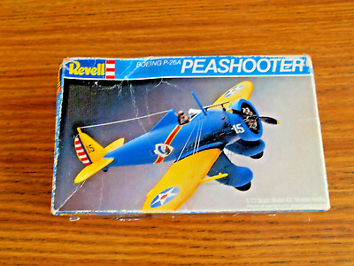 1982 REVELL P-26A PEASHOOTER 1/72 SCALE PLANE MODEL KIT