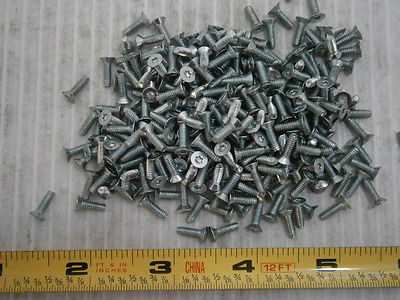 Machine Screws 4/40 x 3/8 Flat Torx Head Steel White Zinc Lot of 100 #2386
