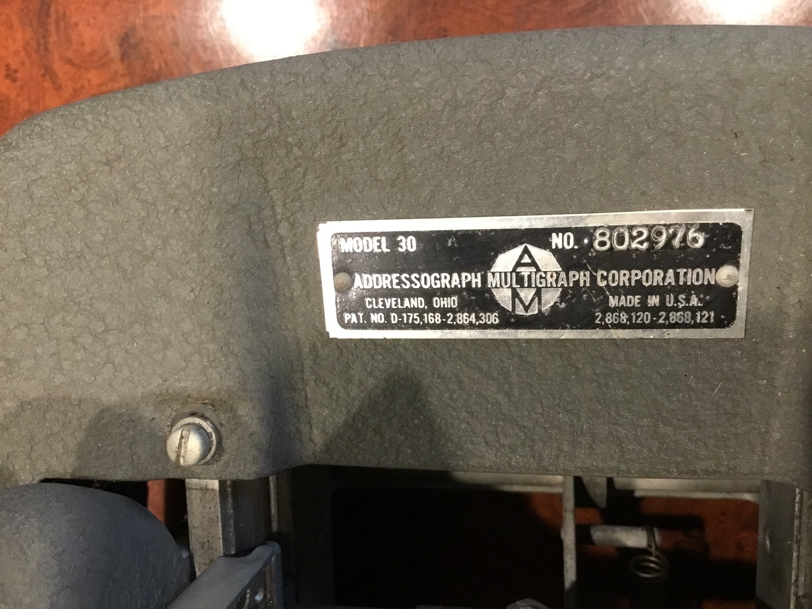 Vintage Addressograph Multigraph Machine