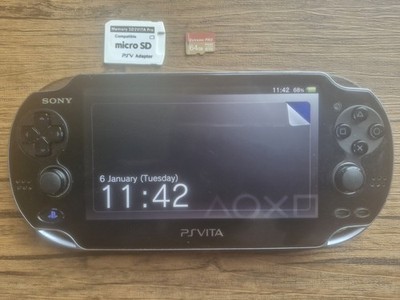 Sony PS VITA 1000 With 64gb Memory Card, SD2VITA PRO Adapter & Official Charger