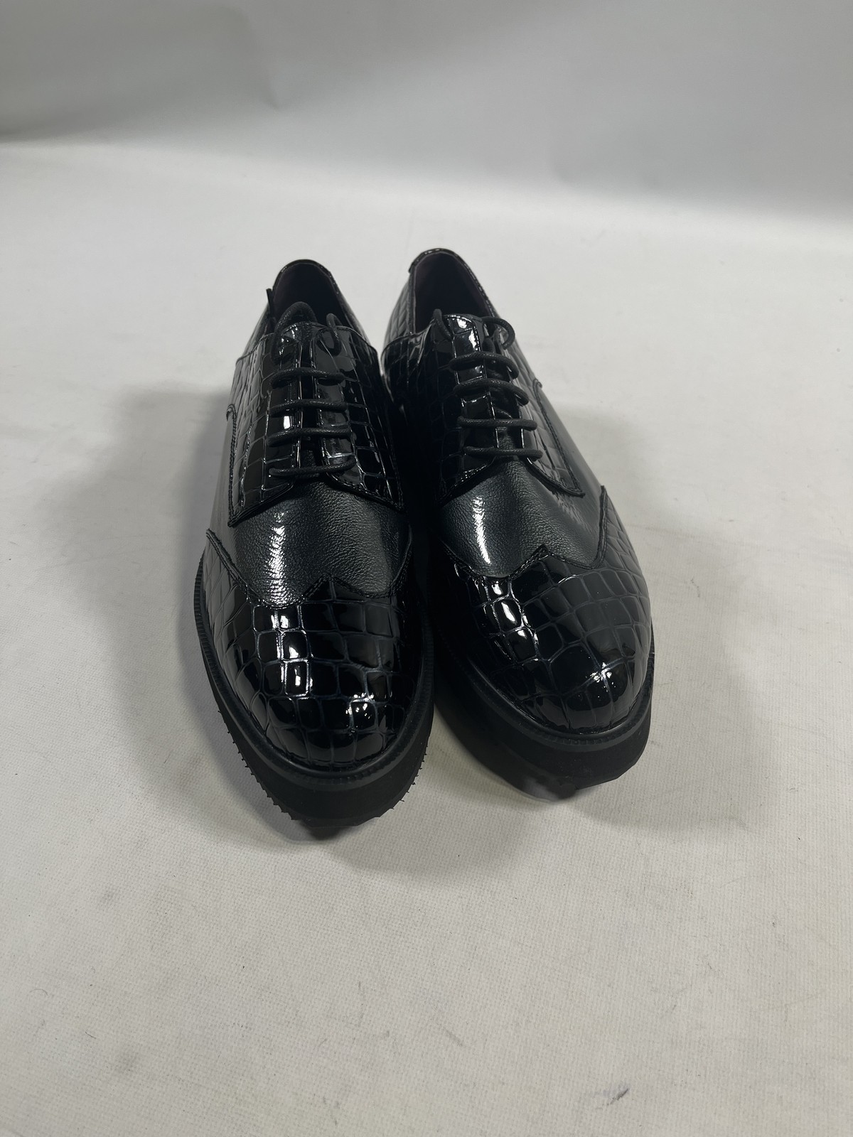 Mens Angelino Black Roma Oxford Dress Shoes 43EU NEW