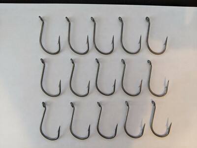 15 - 9/0 EAGLE CLAW NICKEL TEFLON COATED OCTOPUS HOOKS