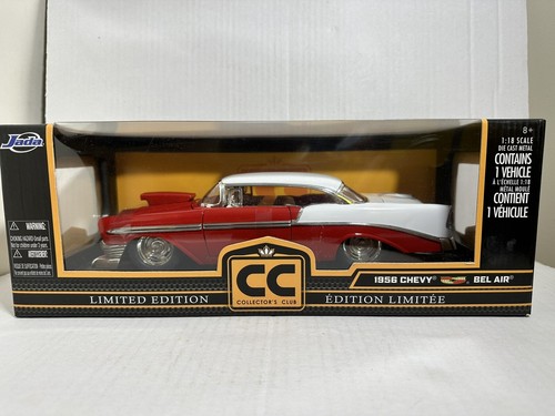 Jada 1956 Chevrolet Bel Air ミニカー 1/18 JADA COLLECTOR'S CLUBS 1956 CHEVY BEL AIR 1:18 RED WHITE