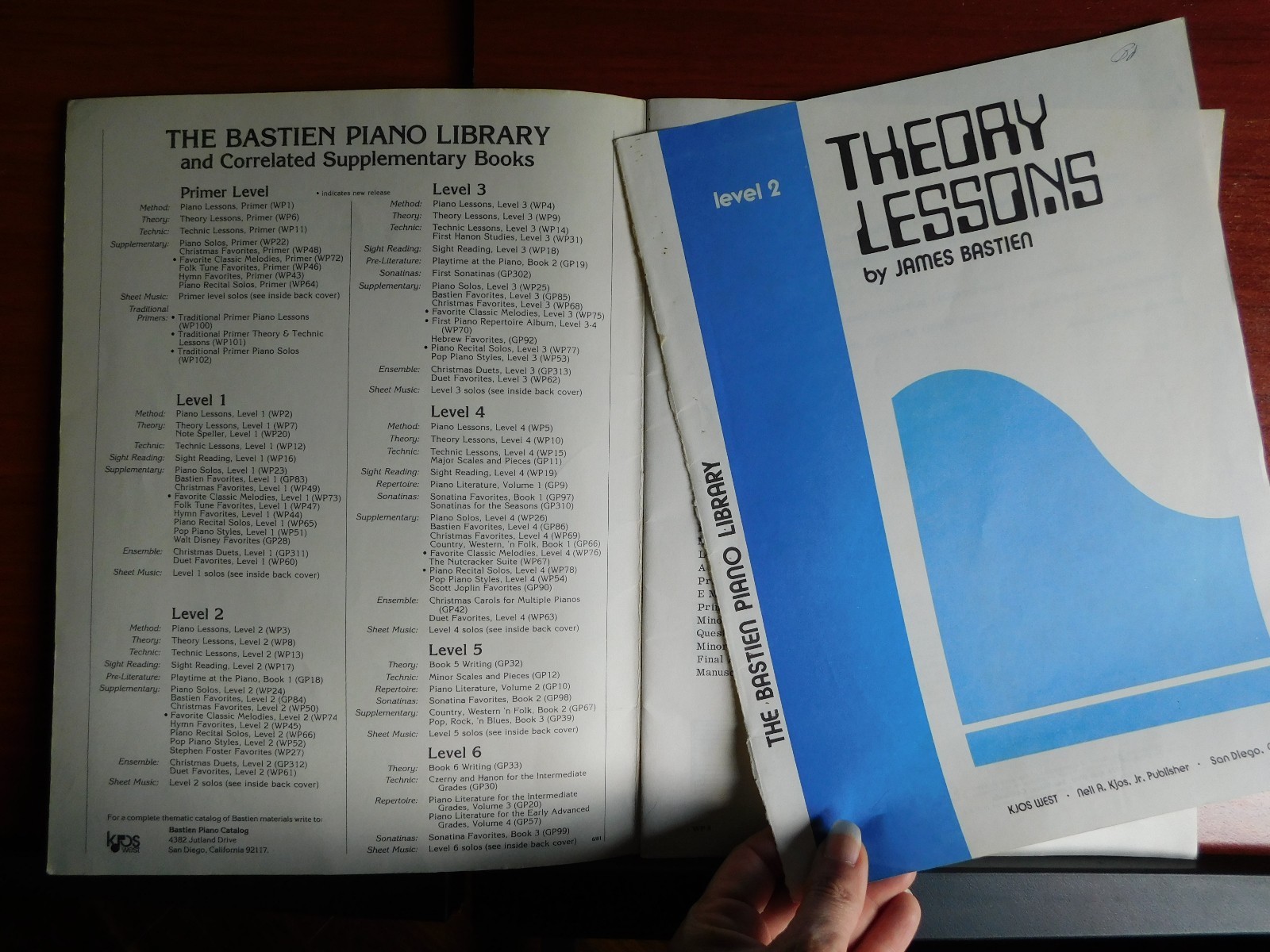 Theory Lessons: Level 2: The Bastien Piano Library - 1976 instruction PB