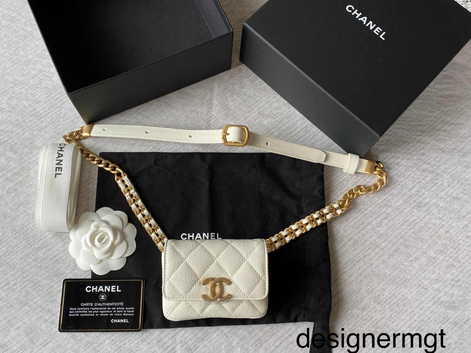 CHANEL ホワイトリボンパンプス