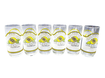 General FoodscCountry Time Lemonade Flavor Drink Vintage Glasses Set of 6 New