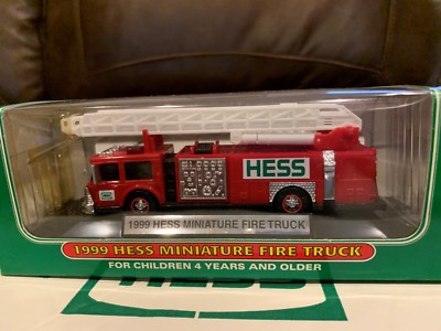 1999 hess miniature fire truck worth