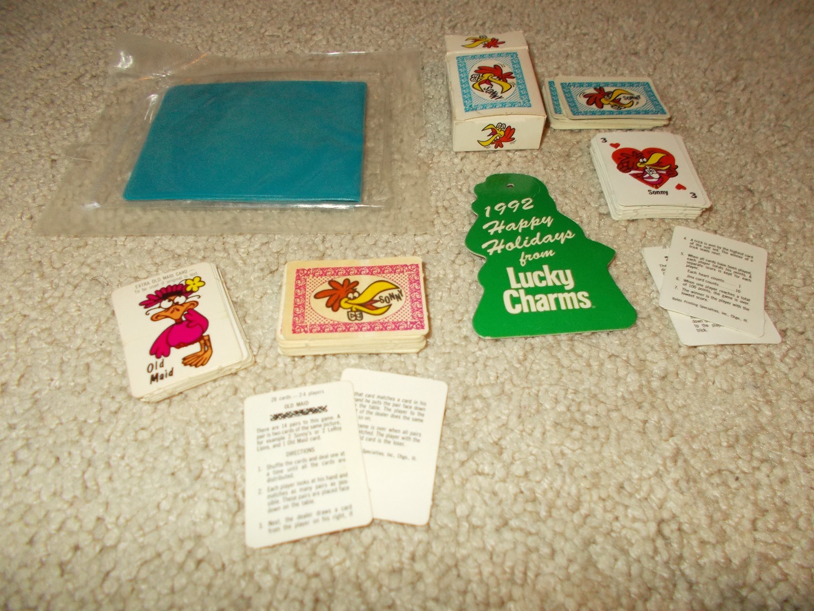 Vtg General Mills Cereal Premium Lot Trix Silly Rabbit FLICKER Wallet Sonny Luck