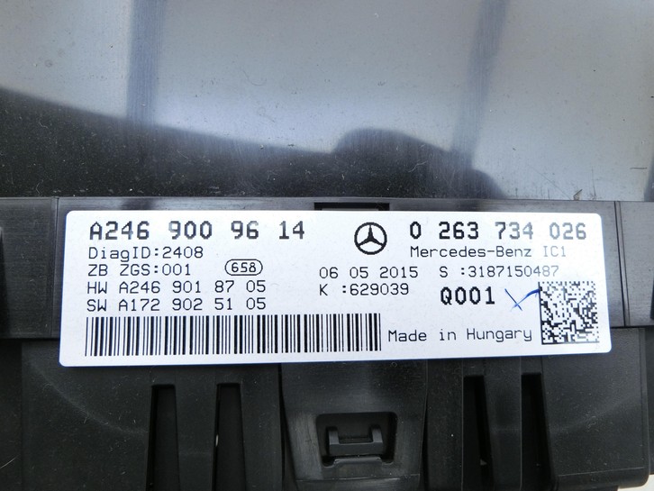 Mercedes W246 B180 14-18 CDI 1,5 80KW Kombiinstrument Tacho  - Bild 6