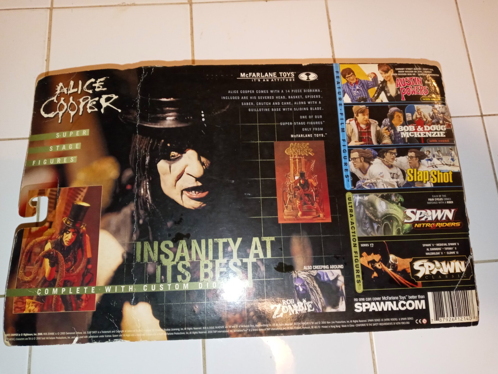 Mcfarlane Toys Alice Cooper Super Stage Action Figure 2000 Brand New in Box