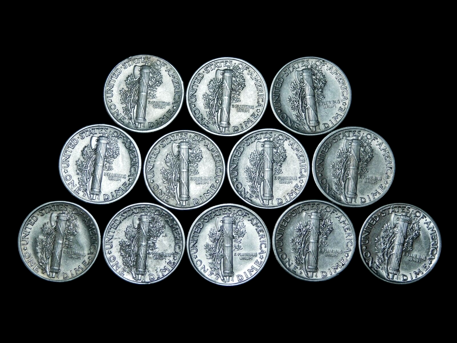 ✯ Coin Lot Mercury Silver Dime UNC++ MS BU ✯ 90% Silver RARE ✯
