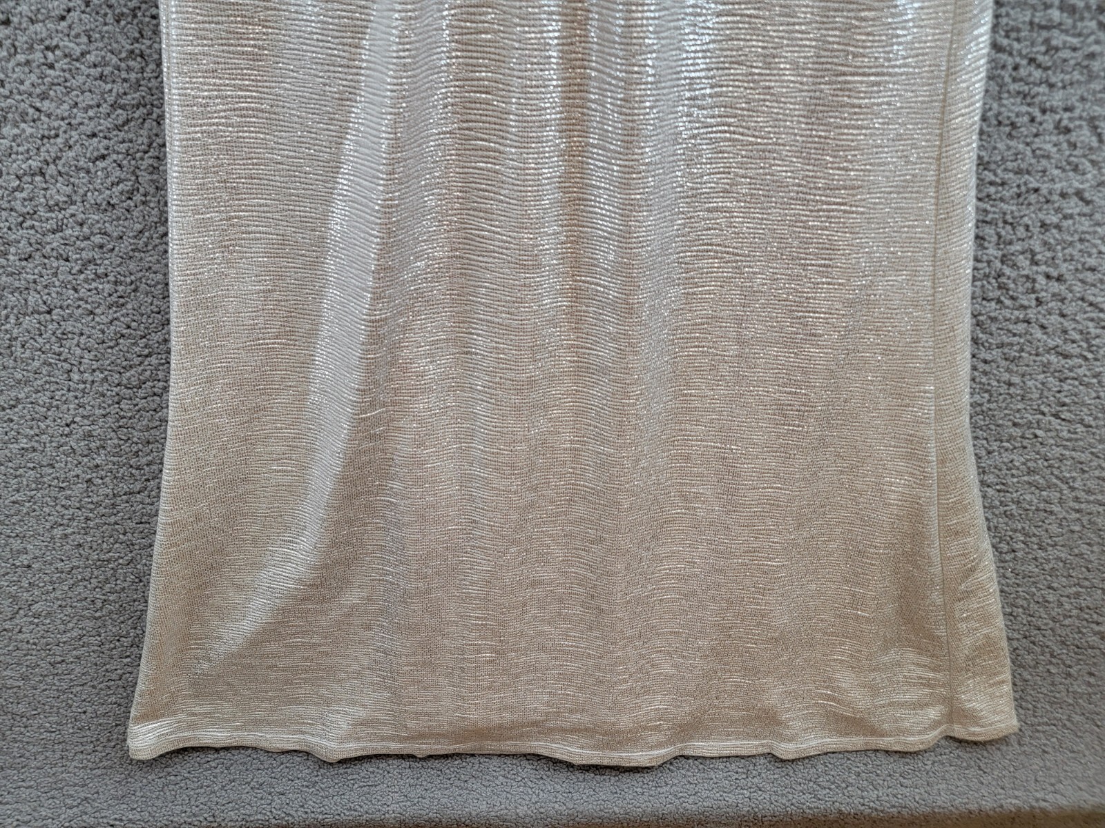 Lauren Ralph Lauren Twist-Front Cape-Overlay Gown Women's 8 Winter Cream V-Neck - Picture 4 of 18