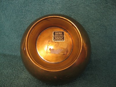 Solid Brass Bowl w/Ornate Rim (S451)