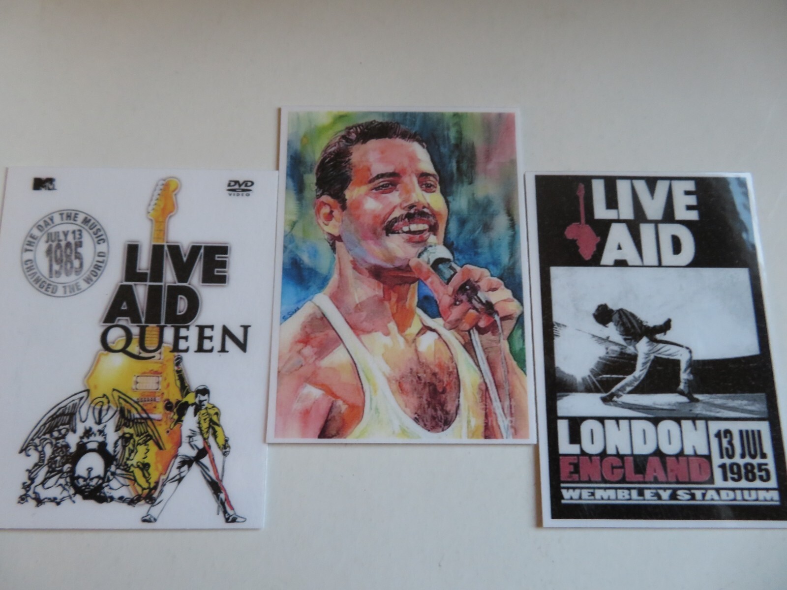 LIVE AID,7-13-1985 WEMBLEY STADIUM UK QUEEN & FREDDIE