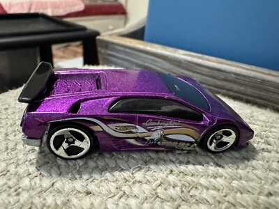 2001 Hot Wheels Collector No #124 LAMBORGHINI DIABLO Purple w/3Sp LOOSE