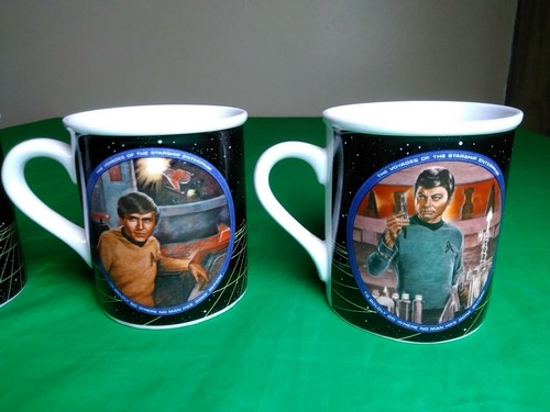 The Star Trek Hamilton Mug Collection Mr Spock Sulu Dr McCoy Chekov