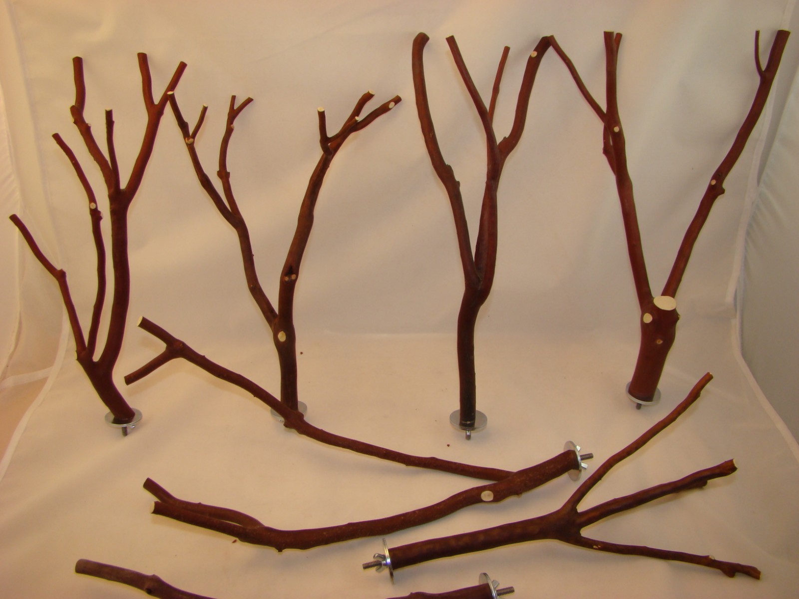 Manzanita Bird Perches Multibranch Set of  SEVEN  w/ Hardware  Great Deal