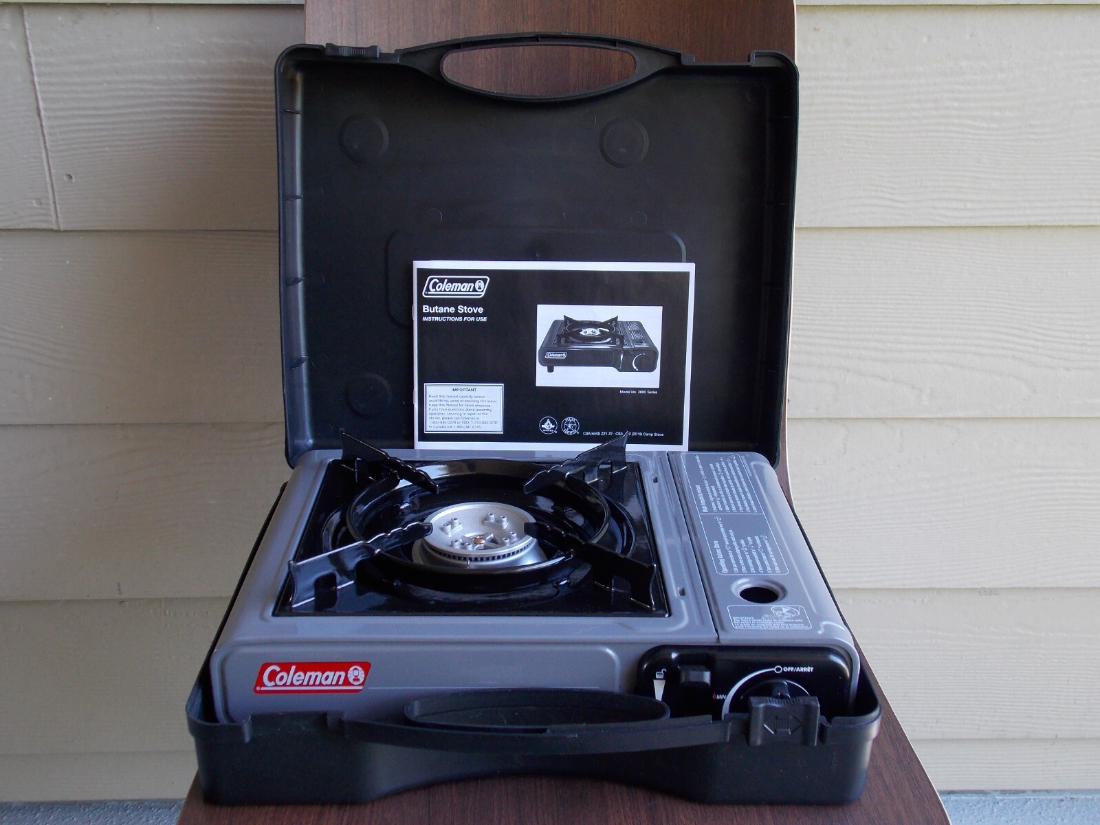 Coleman Portable 1-Burner Butane Gas Stove with Carry Case, Gray, 7650 BTU Max | eBay Coleman Portable 1-Burner Butane Gas Stove with Carry Case, Gray, 7650 BTU Max | eBay