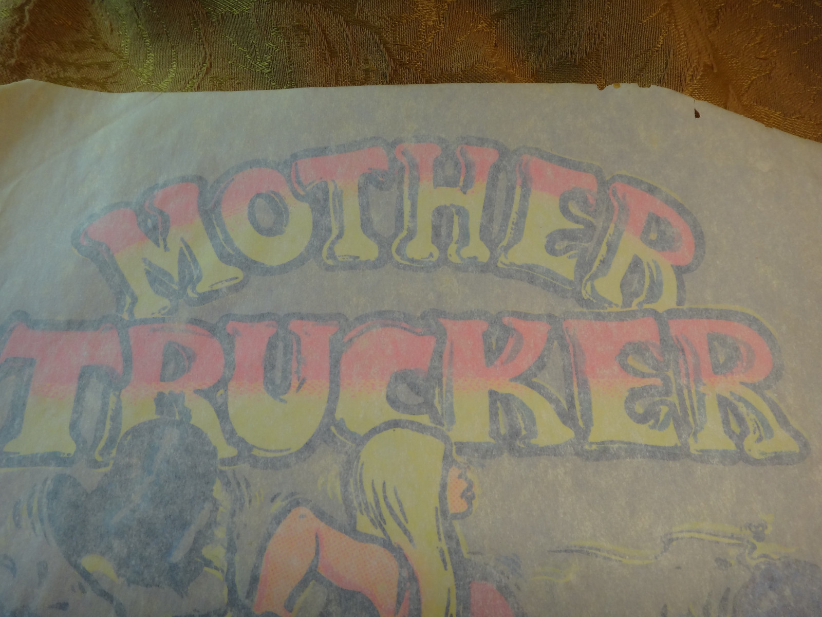 Vintage 1970's Roach Mother Trucker Iron-On Transfer - Free S&H USA