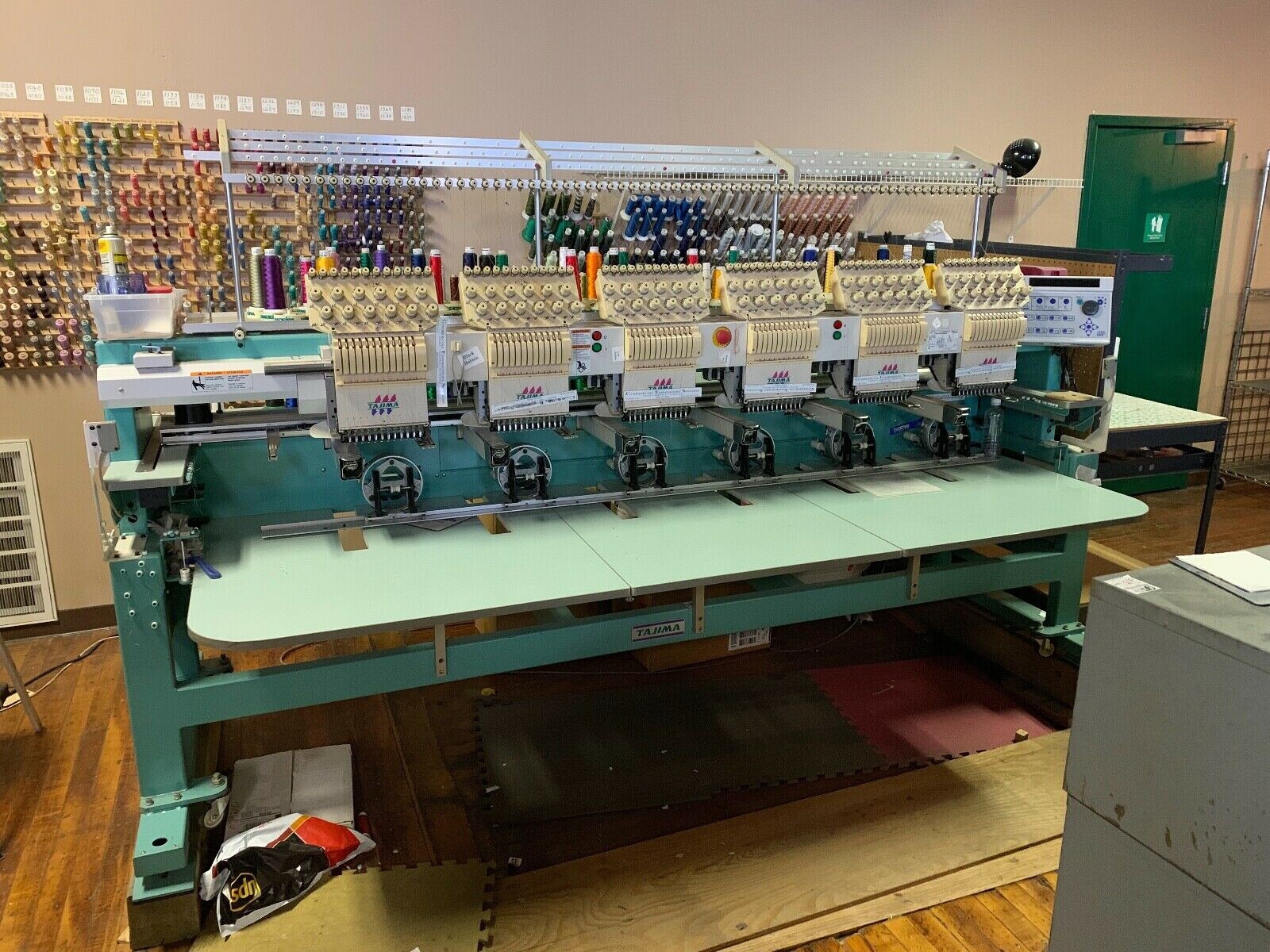 TAJIMA COMMERCIAL 6 HEAD EMBROIDERY MACHINE - TMFXII-C1206-S - USED