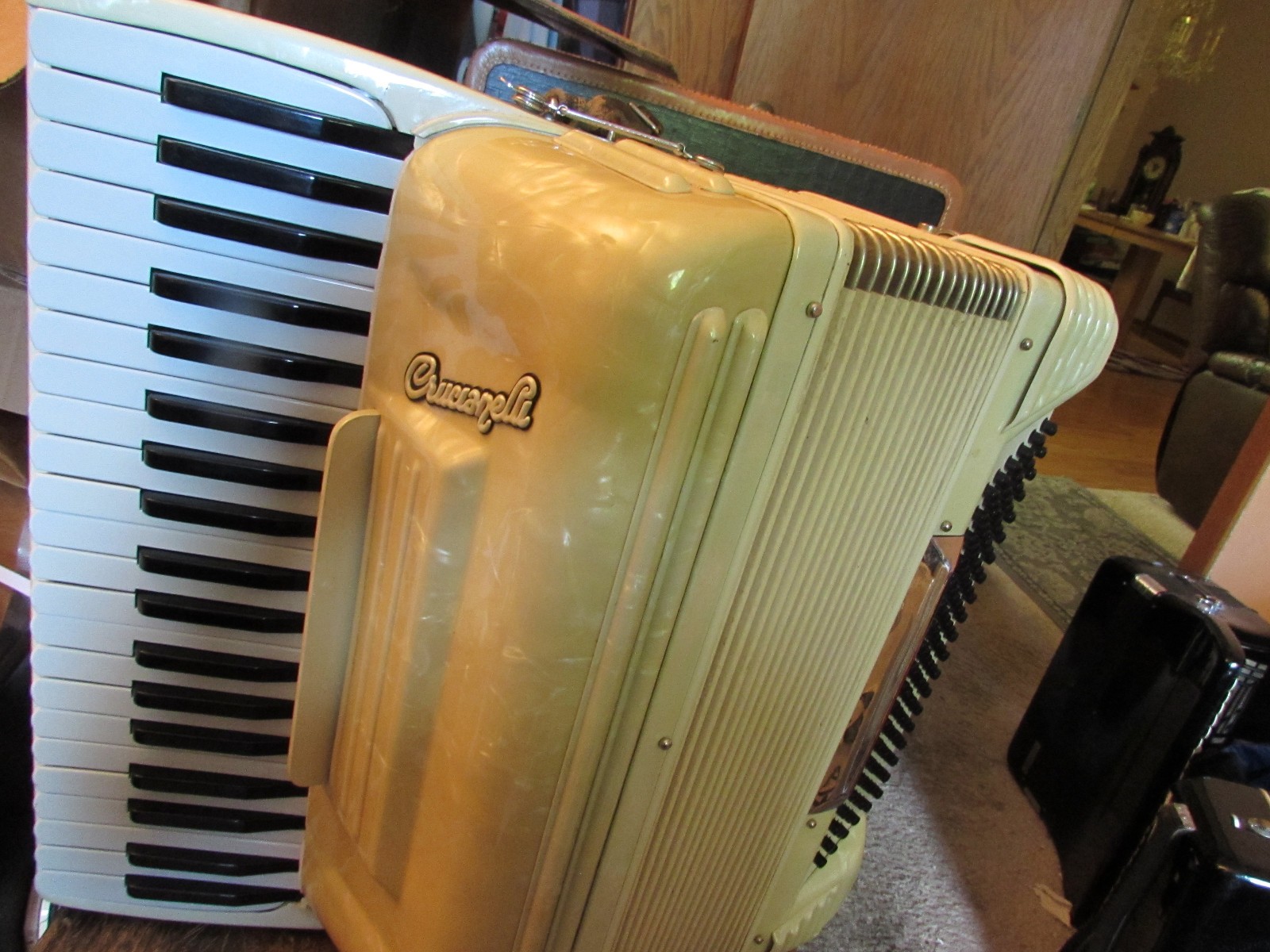 Crucianelli アコーディオン 青 Crucianelli Italian Piano Accordion Pancordion Case Italy