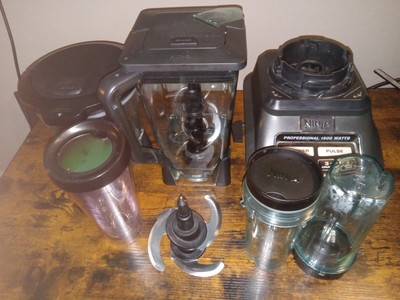 Ninja BL770W 30 Professional 1500 W Blender w/ 9 & 7 Cup Pitchers w/ Blades More