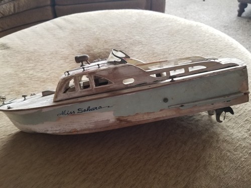 ITO Vintage ALL WOOD TOY BOAT - Miss Sakura RARE K&O NOS parts worth total price