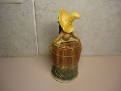 Twin Winton Hillbilly Figurine Skinny Clem Piggy Bank