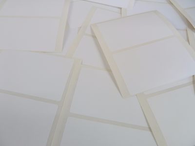 White Paper Labels Removable Low Tack Adhesive , Easy to Remove , Plain Stickers