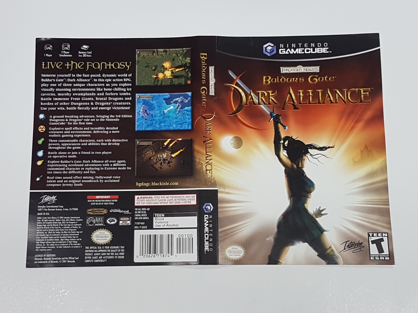 baldur's gate 『激レア』 BALDURS GATE DARK ALLIANCE NINTENDO GAMECUBE / WII RARE | eBay