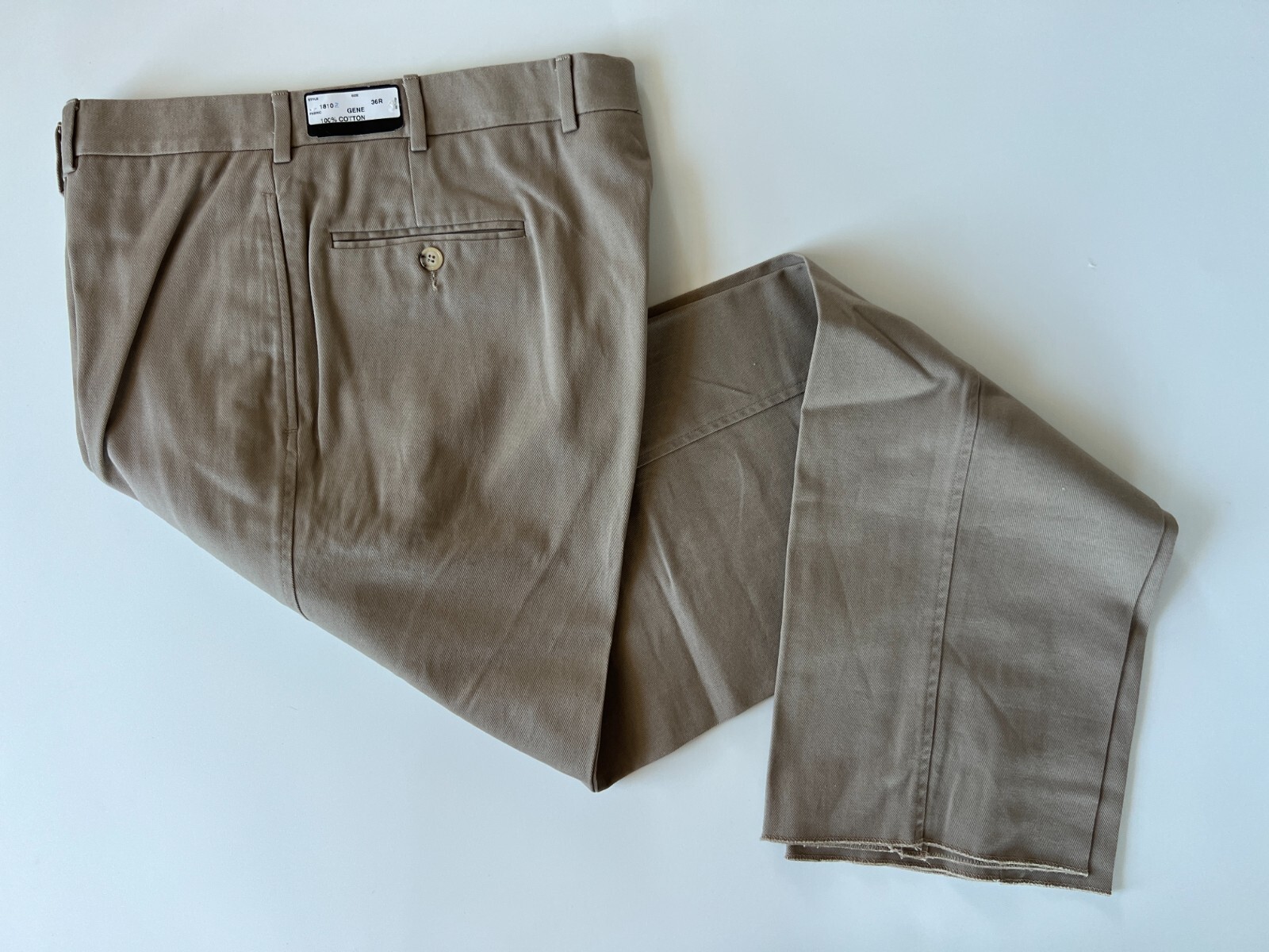 【美品】HEUGN TROUSER006 HEUGN(ユーゲン) ガーメントダイコットン2Pテーパードパンツ
