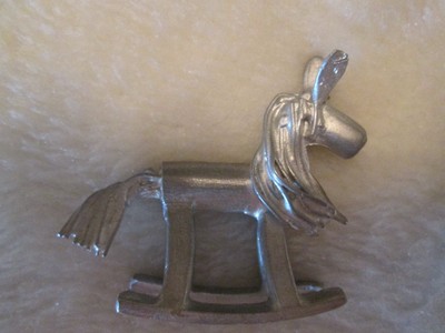 Set of 10 Pewter Rocking Horses, 5 Spoontique & 5 No Brand