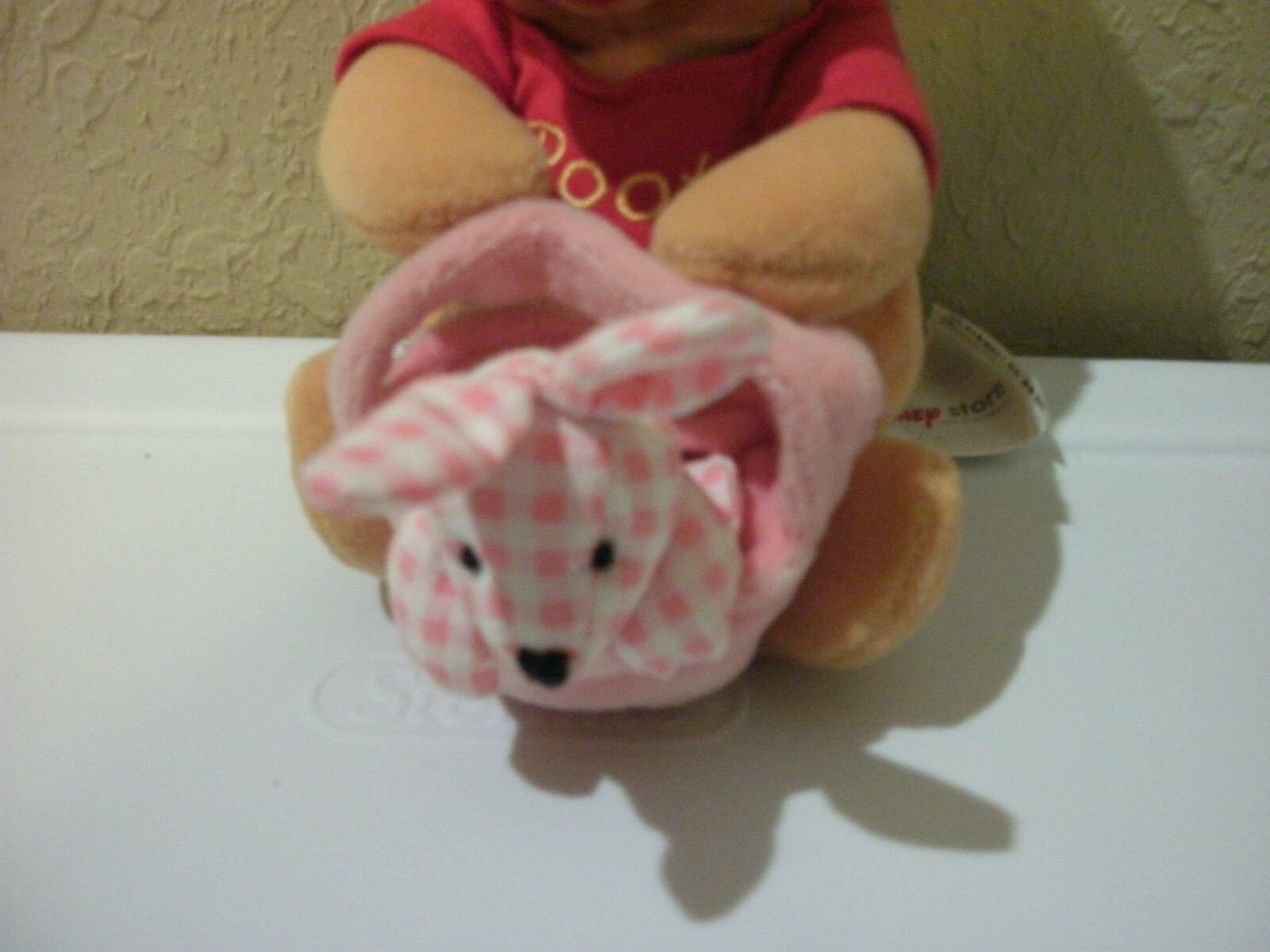 DISNEY'S WINNIE THE POOH BEANBAG PLUSH BUNNY WITH BABY 8