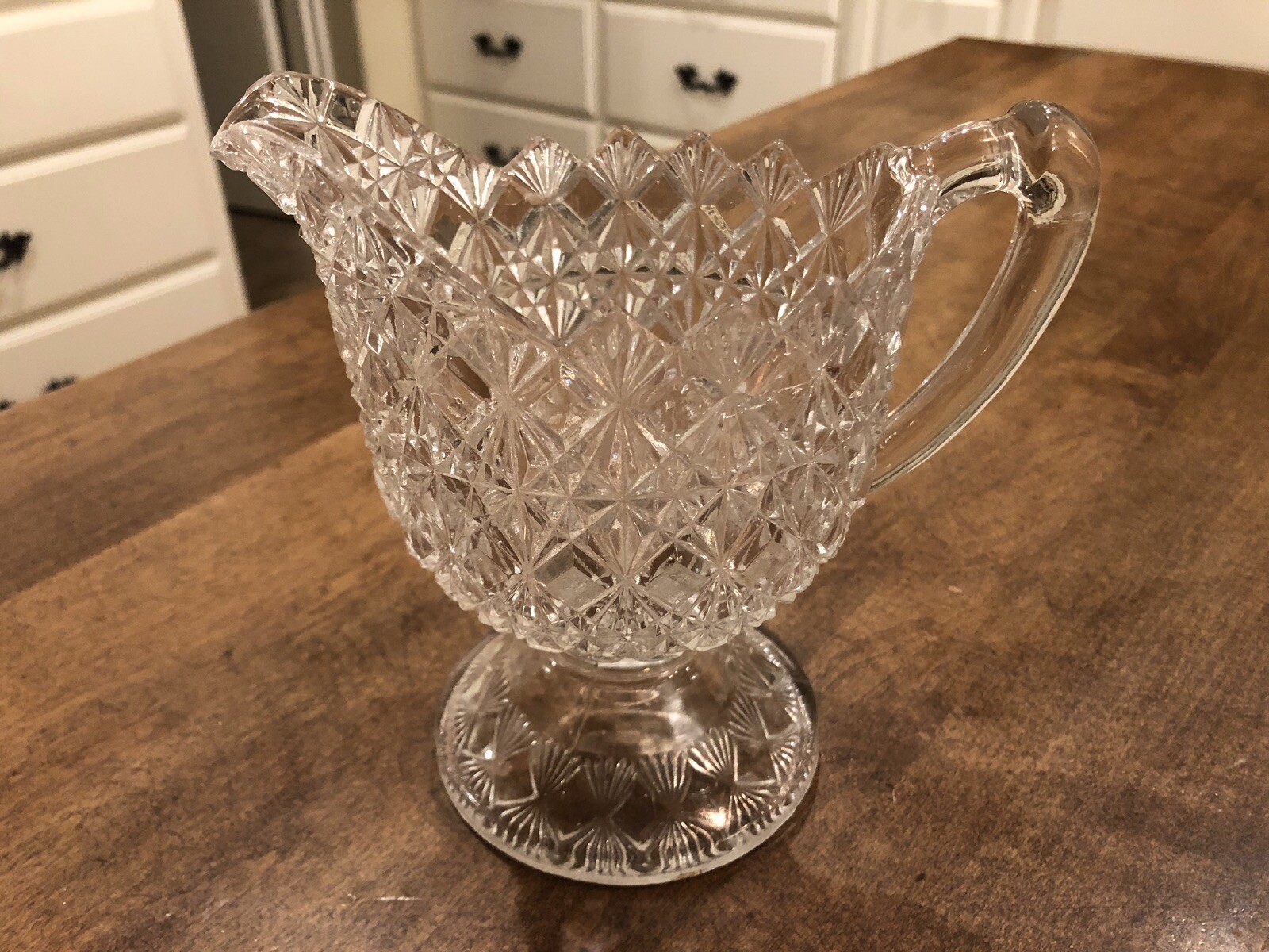Antique EAPG Finecut & Block Pitcher Circa 1890