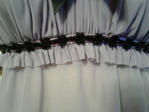 Frederick's of Hollywood Womens Medium Nightgown Lavender Black Beaded Underwire