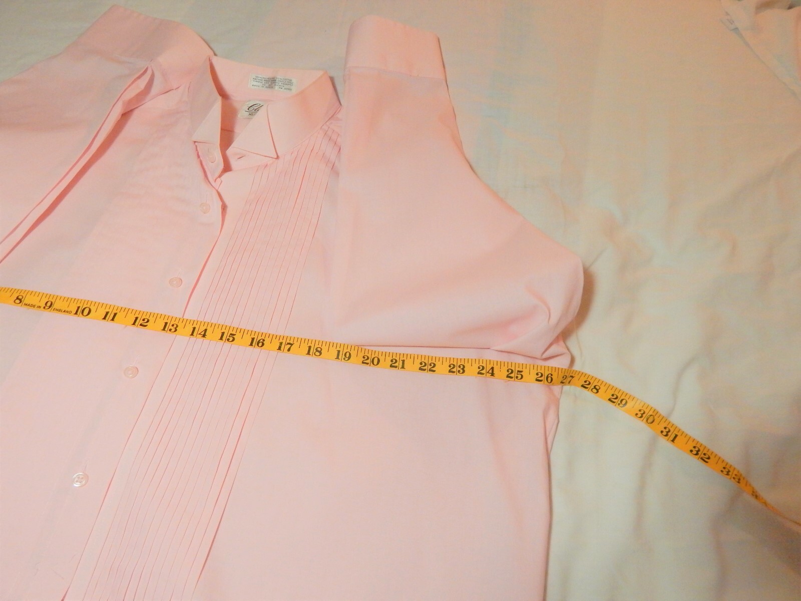 Men's Classic Pink,Wing Collar,Tuxedo Shirt,Long Sleeve,17.5-34/35,1/4