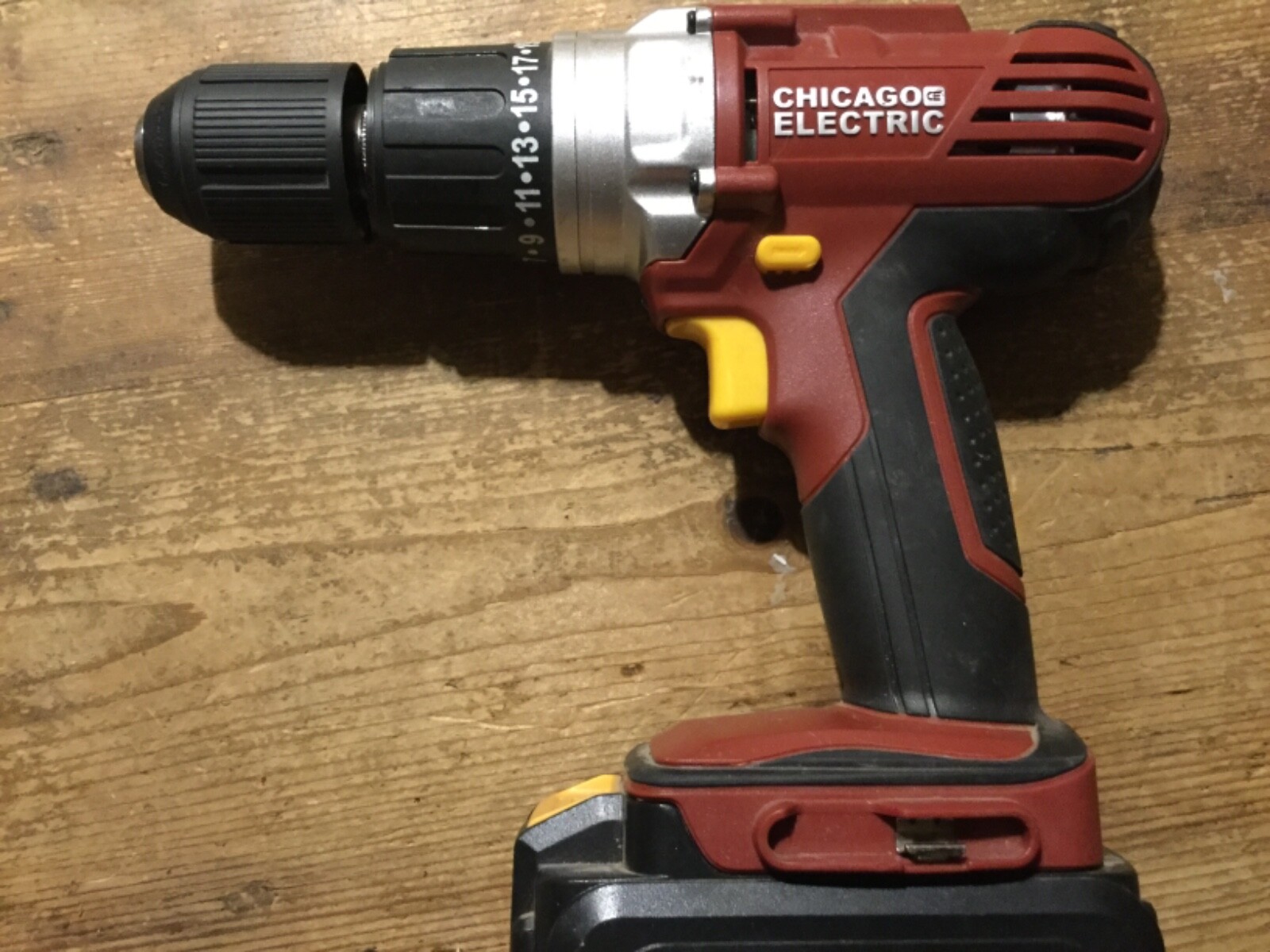 Chicago Electric Cordless Drill Driver 18 Volt In Plastic Case Battery only